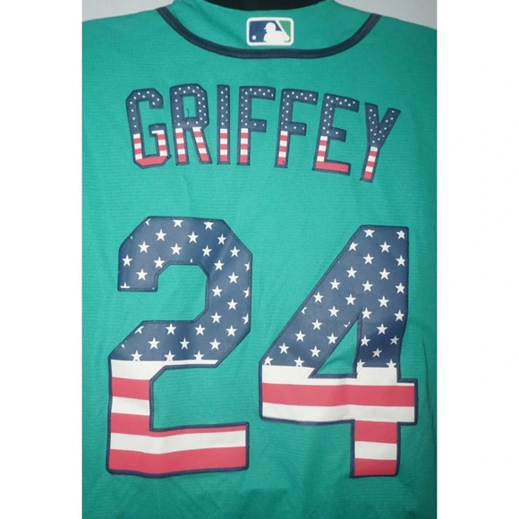 Ken Griffey Jr. Seattle Mariner’s Special Edition 4th of July Jersey XXL - Picture 7 of 9